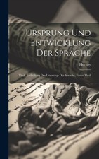 Hornay - Ursprung Und Entwicklung Der Sprache  Theil. Enthllung Des U - P555z