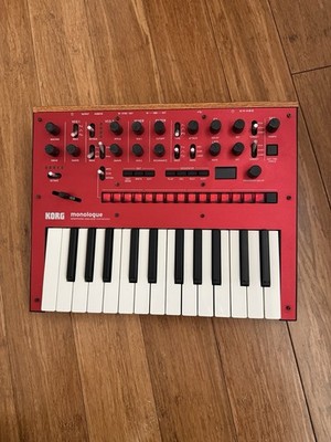 Korg Monologue Monophonic Analog Synthesizer Red no Box Or Battery Cover