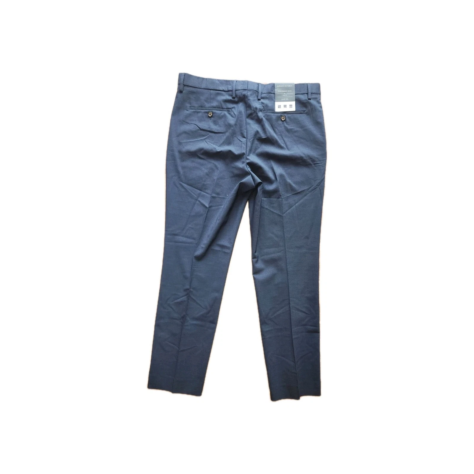 Banana Republic Marzotto Slim Fit Dress Pants Men's 36x32 Navy Performance Wool