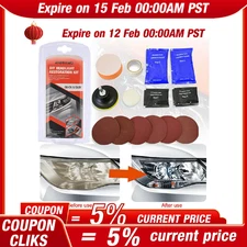 Heavy Duty Headlight Restoration Kit Car Lens Lamps Cleaning Sanding Repair Tool