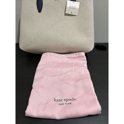Kate Spade All Day Canvas Large Tote Blue Multi W/Pouch #PXR00390 &Dust Bag-READ - Picture 14 of 14