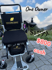 Fold and Travel FTPW Foldable Power Wheelchair w/ Joystick, 300 lb