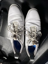 FootJoy Tour Alpha Golf Shoes White/ Grey/ Blue Leather 55506 Men  s Size 9.5 M
