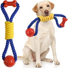 Hundespielzeug Seil, 43 cm Hundespielzeug f&uuml;r kleine, mittelgro&szlig;e Hunde, Baum...