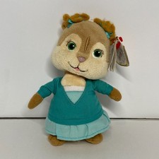 TY 2010 Beanie Babies Eleanor Alvin & The Chipmunks Plush W DMG Tag Squeakquel