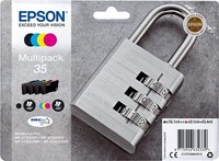 Original Epson 35 Multipack Schwarz / Cyan / Magenta / Gelb C13T35864010