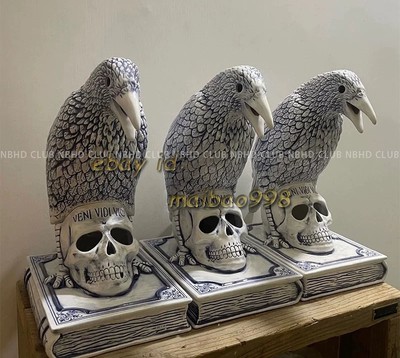 23cm NEIGHBORHOOD NBHD Crow Skull Chamber Ceramic Incense Burner