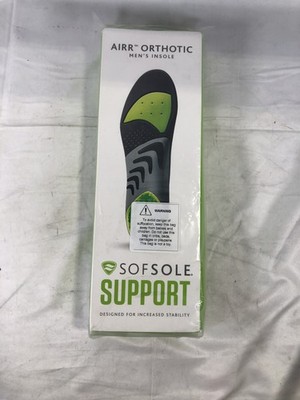 Sof Sole Men's Airr Orthotic Support Full-Length Insole,One Pair 11-12.5