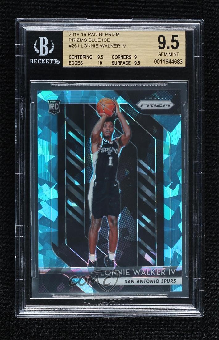2018-19 Panini Prizm Blue Ice 89/99 Lonnie Walker IV #251 BGS 9.5 GEM MINT yj0
