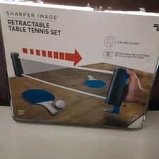 Retractable Table Tennis Set 2 player paddles 3 balls net fits Upto 64" Wide