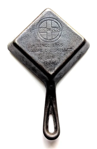 Original Griswold Cast Iron No. 129 Square Egg Skillet / VG Condition