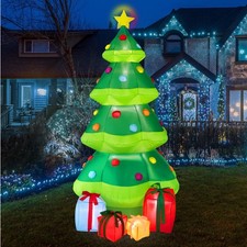 10Ft Inflatable Christmas Tree with LED Lights  Color-Changing Star SKY7269