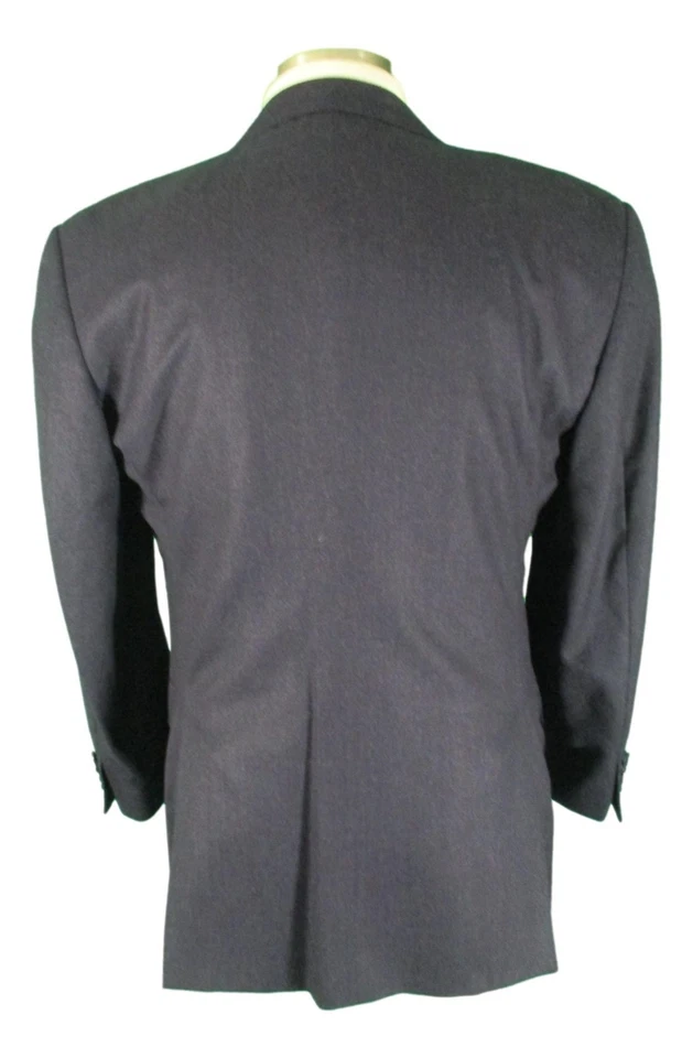 Traje de lana de franela de tres piezas azul oscuro Canali 1934 para hombre 42R Italia Foto 2 de 4