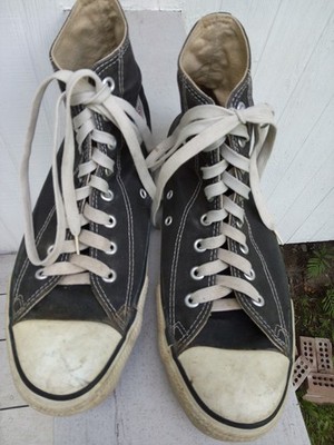 Vtg Early 90s Converse All Star Hi top Chuck Taylor Made USA  Men 10.5 Black