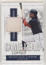 2018 Panini National Treasures Game Gear Holo Silver 15/25 Francisco Lindor yf1