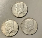 LOT OF 3 CIRCULATED 1964 KENNEDY NO MINT 90% SILVER  HALF DOLLARS