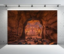 Fabric Fantasy Underground Temple Backdrop 7x5ft Mountain Cave Castle Decor