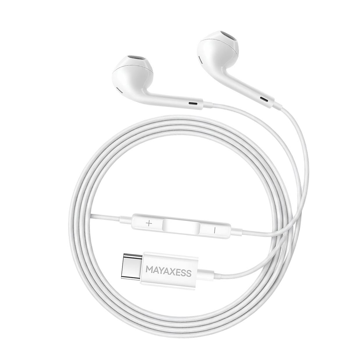 Écouteurs pour Pixel 9 filaires avec micro intégré pour des appels cristallins en Blanc