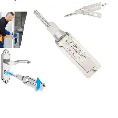 2-in-1 Stainless Steel Key Decoder SS001 PRO Lock Decoder Repair Tools