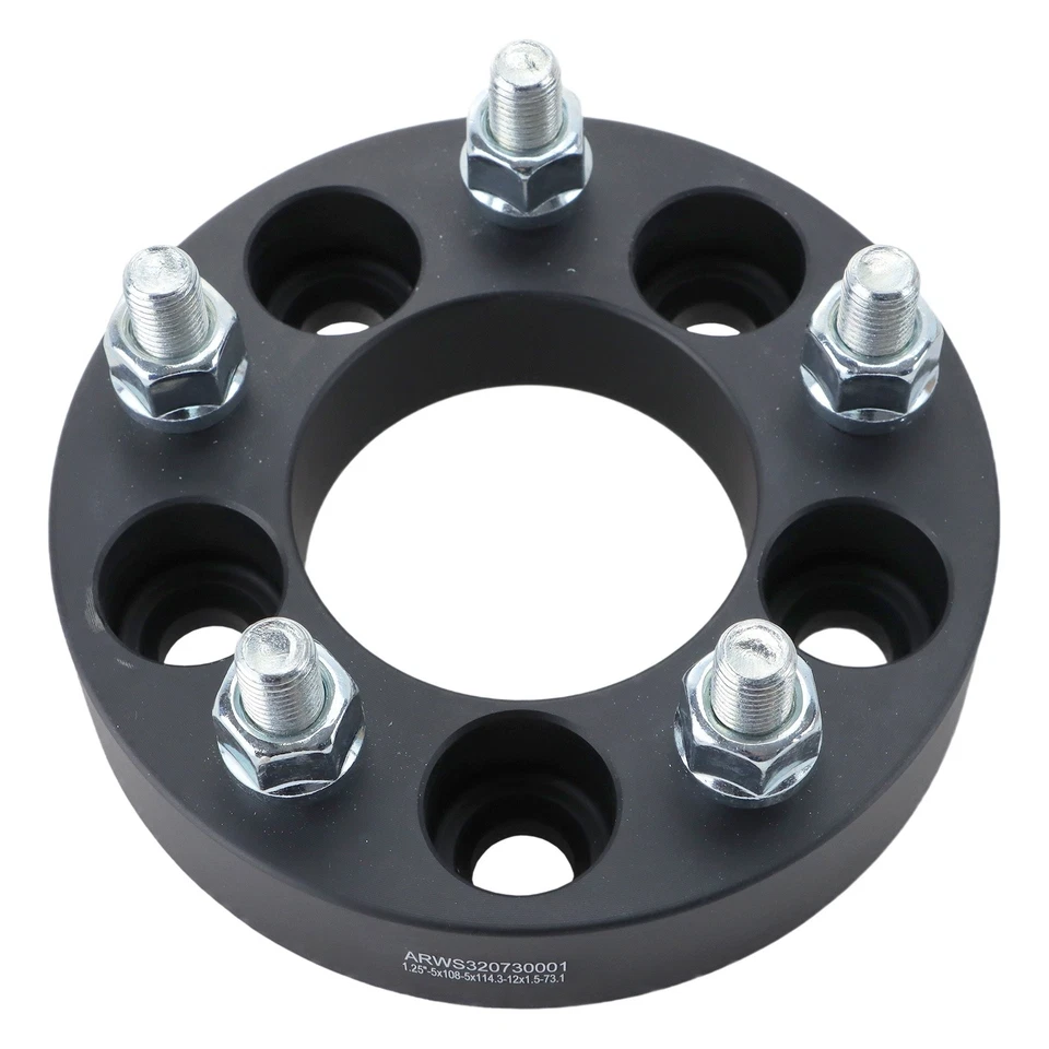 4pcs 1.25" 5x108 to 5x114.3 Wheel Spacers Adapters 12x1.5 Studs For Volvo Ford - Imagem 4 de 4