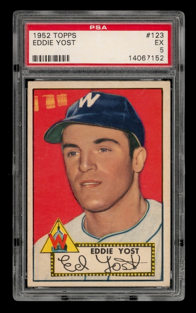 1952 Topps Set-Break #123 Eddie Yost PSA 5 EX