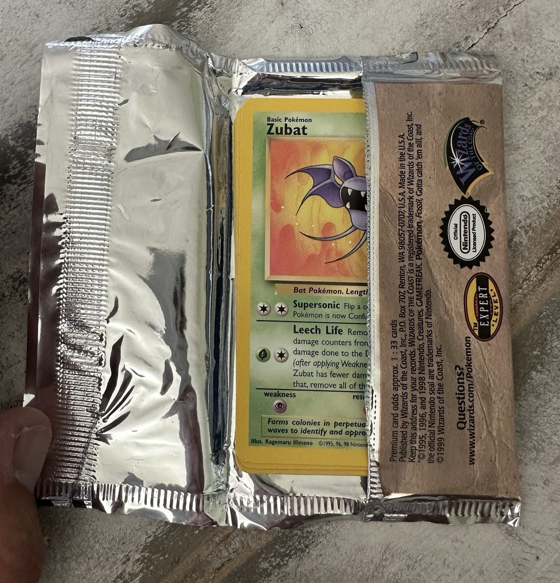 Pokémon Wizards of the Coast Fossil Booster Pack 1999 742818060714