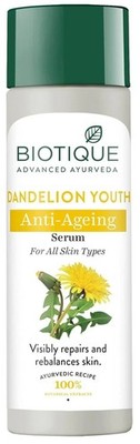 Biotique Dandelion Youth Anti Ageing Serum For All Skin Types 190ml