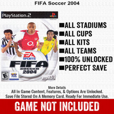 FIFA Soccer 2004 100 PS2 Memory Card All CHEATS ITEMS