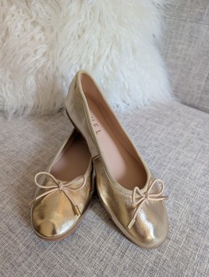 Ravel Metallic Gold Ballet Flats Size US 7 EU 40