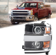 Duolctarms Chrome Projector Headlight Headlamp Assembly Compatible for 2015-2019