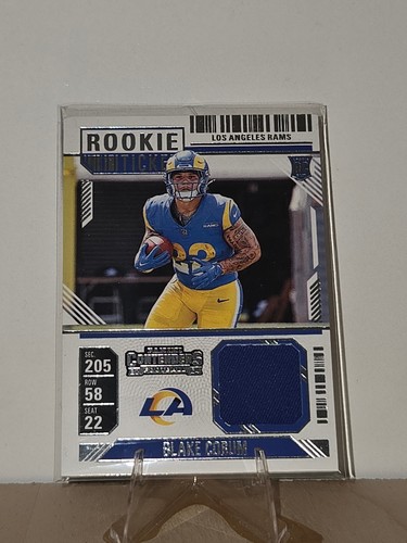 Blake Corum #RTS-BCM 2024 Panini Contenders Rookie Ticket Swatch card