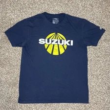 Factory Effex Men’s FX Suzuki T Shirt Medium Navy Blue Dirt Bike Cars MX Sun
