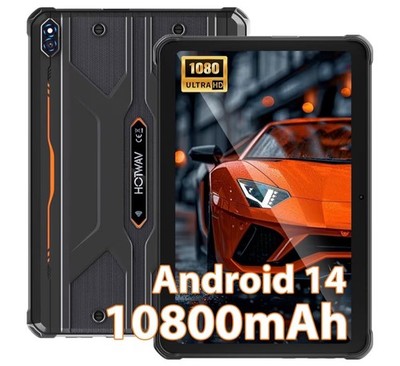 R8 Waterproof Tablet Android 14, 10.1inch HD+ Rugged Tablet, 10800mAh, 12GB + 12