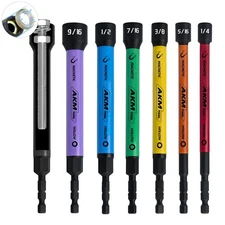 6 PCS Hollow Nut Driver Set, Magnetic nut driver set, Hollow Shaft Nut Driver...