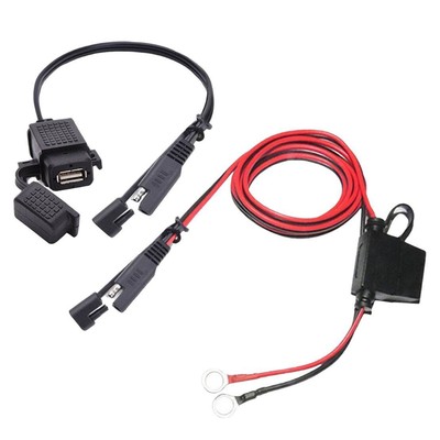 Waterproof Motorcycle 12V SAE to USB Charger Cable Adapter B6