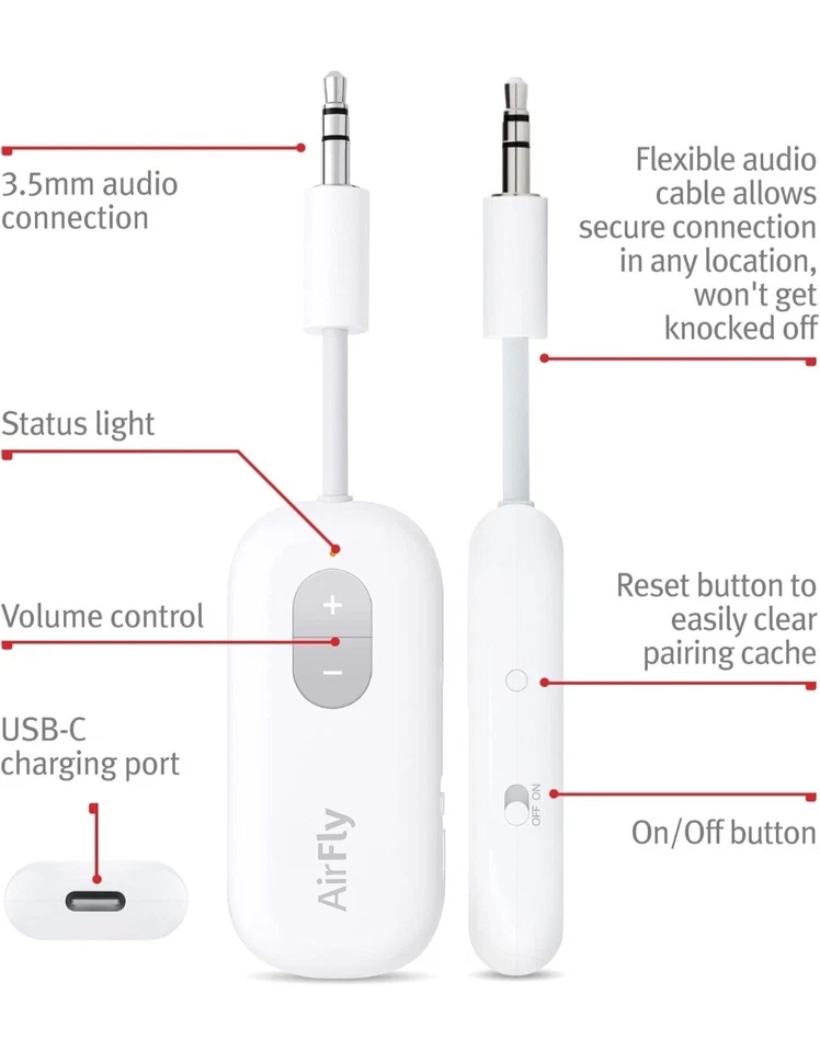 Airfly SE Twelve South Emitter / Receiver Bluetooth Jack 3.5mm 20h Autonomy - Image 2 of 4