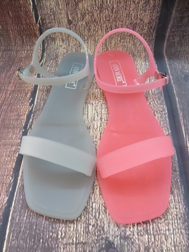 Jelly Sandal "MARIETTA" Women's Flat Ankle Strap Slingback by ANN MORE - Picture 3 of 9