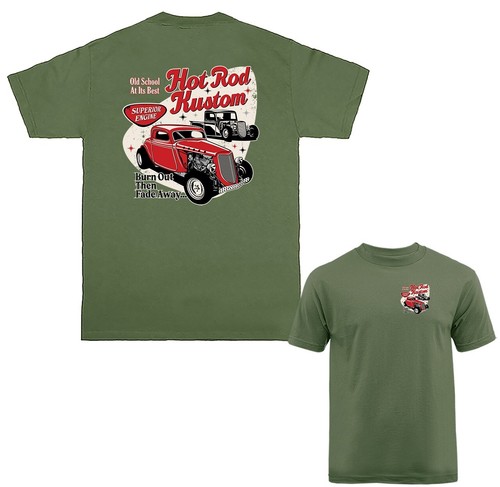Hot Rod Kustom Classic Vintage Auto Automobil Grafik T-Shirt - Bild 17 von 17