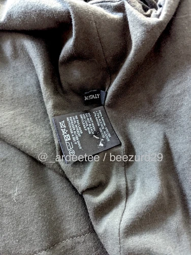*NWT* HAIDER ACKERMANN AZURITE SILK JERSEY LONG COAT $3,000 (GREEN/KHAKI 48) image 9