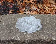 Indiana Glass Clear Pebble Leaf Handled 8 1/2" Divided Relish Tray Candy Dish