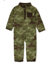 Carter's Boys Sleepsuit All In One Zip Up  24 months 2 Years Camouflage Fleece