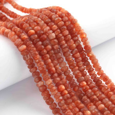 1 Strand Sunstone Rondelle Faceted Beads, Sparkle Beads, 14 Inches 4mm-6mm Gems