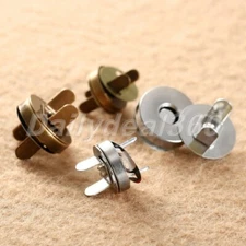 10/50 Sets 14/18mm Magnetic Fastener Snaps Clasp Button for Purse Bag DIY Sewing