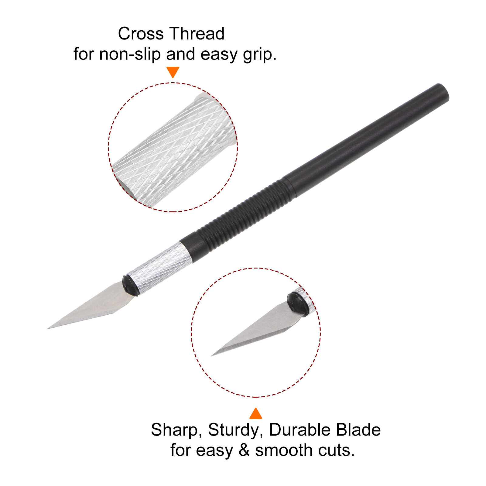 5pcs Art Craft Knife Kit 5 Types Blades Hobby Exacto Knife Set with