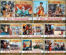 TEN COMMANDMENTS Italian fotobusta movie posters x8 CHARLTON HESTON BRYNNER R72