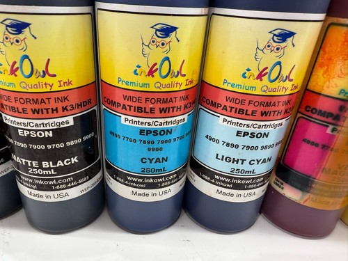 7x250ml Bottles of InkOwl Compatible Ink for EPSON Stylus Pro 4000 7600 9600 - Picture 3 of 6