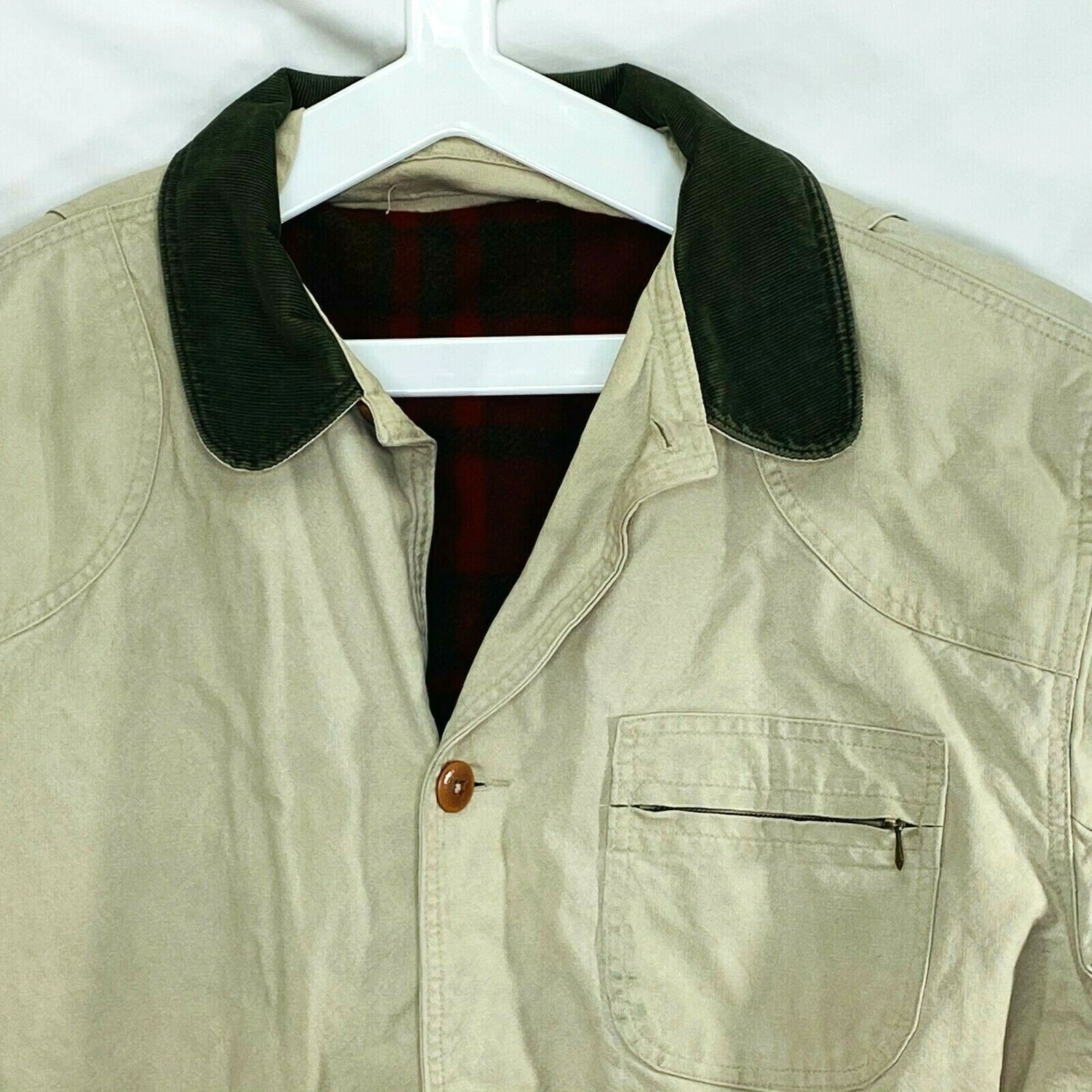 LL Bean Jacket Barn Chore Jacket Vintage Beige Co… - image 3