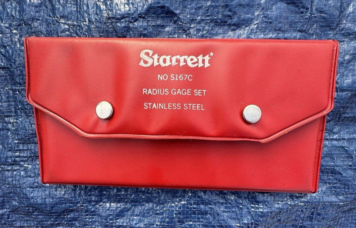  Starrett S167C Radius Gage Set Sizes 1/64" to 1/2" - Very Nice