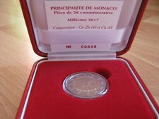 2 Euro Monaco 2017 Carabineri in Etui Zertifikat Umkarton Orginal  PP schöne Mü 