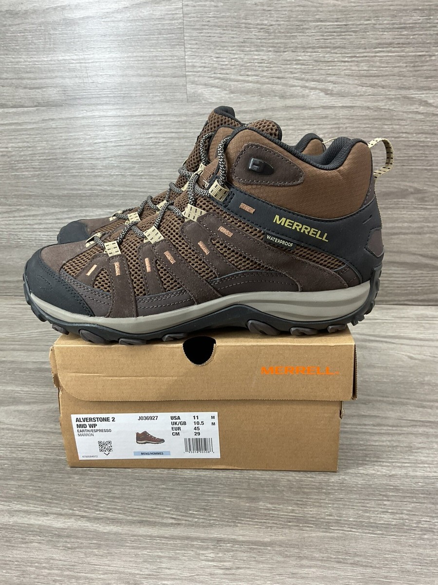 Merrell Men's Alverstone 2 Mid Waterproof - Earth/Expresso -Men's